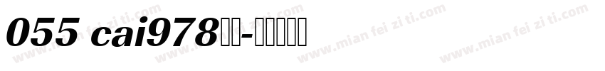 055 cai978字体字体转换